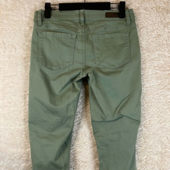 Rsq‎ Womens Miami Jeggings Green Pockets Ankle Zipper Flat Front Denim Juniors 7 - Picture 9 of 12
